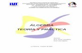 ÁLGEBRA TEORÍA Y PRÁCTICA · 19-Interpretar geométricamente el producto escalar de dos vectores. ... 24-Interpretar geométricamente el triple producto vectorial y aplicarlo a