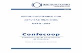 SECTOR COOPERATIVO CON ACTIVIDAD …confecoop.coop/wp-content/uploads/2018/06/Observatorio-No-45.pdf · ... superior al 1.5% observado en febrero. La cartera vencida presentó una
