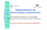 Departamento de Electricidad y Electrónica - gtts.ehu.esgtts.ehu.es/dEyE/Actualizable/Anual/Curso06-07/VII_Jornadas_IE/... · Becarios y contratados en proyectos: 24 Personal Administración