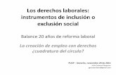 Los derechos laborales: instrumentos de inclusión o ...white.lim.ilo.org/spanish/260ameri/oitreg/activid/proyectos/actrav/... · laboral general al régimen de la Ley MYPE, en la