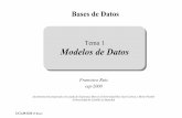 Modelos de Datos - Escuela Superior de Informática … · UCLM-ESI (F.Ruiz) BDa - 1 3 Objetivos • En el diseño, gestión y utilización de Bases de Datos, como en cualquier otra