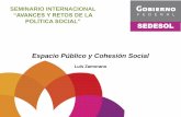 SEMINARIO INTERNACIONAL “AVANCES Y RETOS DE LA …clear-la.cide.edu/sites/default/files/Presentación Luis Zamorano 9... · ... alcoholismo, pandillerismo, abandono y robos. ...