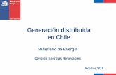 Generación distribuida en Chile - cne.cl · Marco regulatorio para generación distribuida en Chile: PMGD orientados a comercialización de energía 6 División Energías Renovables