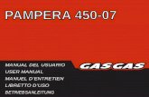PAMPERA 450-07 - motocrosscenter.com€¦ · Alimentación Carburador ... Capacidad del depósito de gasolina 7,4 litros ... la que todos los circuitos eléctricos están desconectados.