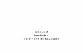 Bloque 2 Semiótica: Ferdinand de Saussure · Ferdinand de Saussure . FERDINAD DE SAUSSURE (1857-1913) ... NATURALEZA DEL SIGNO LINGUISTICO 1er Principio: arbitrariedad del signo.