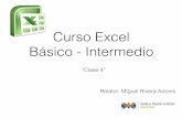 Curso Excel Básico - Intermedioprotecsoluciones.cl/attachments/article/8/Clase 4 Excel Básico... · ¿Qué es una Tabla Dinámica? • Una tabla dinámica es una de las herramientas