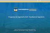 Programa de Ingeniería Civil - Facultad de Ingeniería de... · ING. MARISOL NEMOCÓN ... Universidad de la Salle. Facultad de Ingeniería Civil, 2009, ... adiciones minerales Colombianas