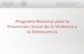 Programa Nacional para la Prevención Social de la …a de Prevención y Participación Ciudadana Sustento del Programa Nacional Marco de creación • Ley General para la Prevención