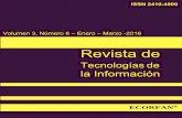 ISSN 2410-4000 Revista de Tecnologías de Información la · Directorio Principal Revista de Tecnologías de la Información, Volumen 3, Número 6, de Enero - Marzo 2016, es una revista
