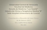 Universidad Central de Venezuela Facultad de Medicina · derrame pleural, derrame pericárdico y un gram del liquido eran importantes en enfermedad pericárdica, sobre todo en los