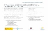 IV Plan Anual de Divulgación Científica de la … · IV#Plan#Anual#de#Divulgación#Científica#de#la#Universidad#de#Córdoba#5# una feria de ciencia tematizada; microencuentros