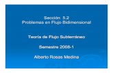 Problemas en Flujo Bidimensional - …mmc2.geofisica.unam.mx/cursos/tfs/TFSPresentaciones/Presentacion15... · Sección 5.2 Problemas en Flujo Bidimensional Teoría de Flujo Subterráneo