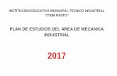 PLAN DE ESTUDIOS DEL AREA DE MECANICA …tecnicoindustrialpasto.edu.co/documen/2017/programaciones/PLAN DE... · Operaciones especiales de torneado: cónico, roscado, excéntricas