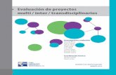 Evaluación de proyectos multi / inter / transdisciplinarios · el CONACYT, de las consideraciones respecto de la evaluación inter, multi y transdisciplinar, así como de la metodología