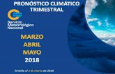 PRONÓSTICO CLIMÁTICO TRIMESTRALsembrandonoticias.com/wp-content/uploads/2018/03/pronostico... · Litoral, región de Cuyo, centro y norte de la Patagonia; normal o inferior a la