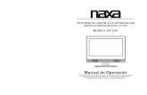 Manual de Operación - naxa.com · Pantalla Pantalla de color con matriz activa de LEDS ... Fuente de alimentación del control remoto 3 Vcc (2 x 1,5 Vcc ... Dimensiones 40.0 x 11.9