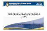 EXPERIENCIAS EXITOSAS UTPLrepositorio.cedia.org.ec/bitstream/123456789/63/2/presentacion OTCA... · AGENDA 1. Presentación Dr. Juan Valvidieso 2. Proyecto TUTUPALY área medica Dr.