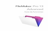 FileMaker Pro 13 Advanced - fmhelp.filemaker.com · a través de una intranet o de Internet. ... un ordenador; 1 eliminar el acceso administrativo de todas las cuentas y evitar que