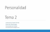 Personalidad Tema 2 · Modelo de personalidad de Eysenck ... AUTOR TEST EYSENCK EPQ COSTA y MCCRAE NEO-PI. Title: Psicología de la personalidad Tema …