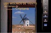 Los Molinos de Viento de Campo de Criptana. · El molino de viento es una versión del molino de agua que se utiliza en lugares donde escasean los cauces con una corriente continua.