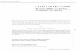 LA LECTuRA DE ZuBIRI SOBRE ARISTóTELES · Alianza Editorial, Fundación Xavier Zubiri, 10a. ed.; se: Sobre la esencia, ... 1998, Madrid, Gredos, trad., introducción y notas de María