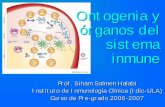Ontogenia y organos del sistema inmunológico - … · • Preguntas a responder: – ¿A partir de que célula se generan los diferentes linajes? – ¿Donde maduran las células