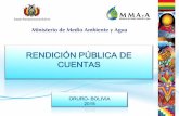 RENDICIÓN PÚBLICA DE CUENTAS - mmaya.gob.bo“N_VRHR_20151.pdf · de la cantidad de recursos hídricos cuenca pedagógica Guardaña, municipio de Soracachi Departamento de Oruro