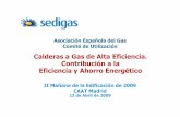 Calderas a Gas de Alta Eficiencia. Contribución a la ... gas alta... · La eficiencia energética en los edificios Una necesidad estratégica ... Caldera Centralizad a(+ esquema
