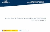 Plan de Acción Anual y Plurianual 2018 - 2021 · 4/58 Plan de Acción Anual y Plurianual 2018 - 2021 A-AS A-18-01 vinculantes para las compañías aéreas los informes de la Agencia