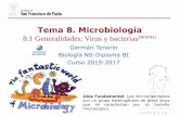 Tema 8. Microbiologíadpbiologia.weebly.com/uploads/2/1/5/5/21553524/gtp_t8.microbiolog... · Concepto de microorganismoDP/PAU La Microbiología estudia un enorme y diverso grupo