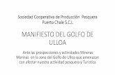 MANIFIESTO DEL GOLFO DE ULLOA - …de... · Sociedad Cooperativa de Producción Pesquera Puerto Chale S.C.L MANIFIESTO DEL GOLFO DE ULLOA Ante las prospecciones y actividades Mineras
