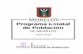 Programa Estatal de Población - Inicio · Antecedentes de la política de población en el Estado de Morelos En 1983 se creó, ... ejecución, control y evaluación de los planes