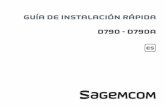 GUÍA DE INSTALACIÓN RÁPIDA D790 - D790Asupport.sagemcom.com/site/livret/DECT_Sagemcom_D790-D790A_-_Q… · del cable de alimentación a la toma de la parte inferior de la base