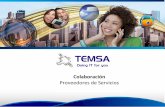 Proveedores de Servicios - temsa.net.mxtemsa.net.mx/v16/sites/default/files/colaboracioncarrier.pdf · Ayuda para la voz entrante y saliente Soporte para video entrante Grabación