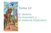 El ahorro, la inversion y el sistema financieroocw.uc3m.es/economia/fundamentos-de-la-economia/.../Economia12.pdf · Tema 12 El ahorro, la inversion y el sistema financiero. El Sistema