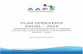 PLAN OPERATIVO ANUAL – 2018 - aaps.gob.bo€¦ · plan operativo anual – 2018 autoridad de fiscalizacion y control social del agua potable y saneamiento bÁsico – aaps Área