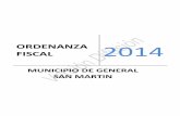 PROPUESTA DE ORDENANZA FISCAL PARA EL … Fiscal 2014.pdf · disposiciones de la presente Ordenanza Fiscal, sancionada de conformidad con la Ley Orgánica de las Municipalidades.