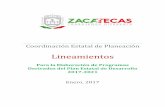 Coordinación Estatal de Planeacióncoepla.zacatecas.gob.mx/wp-content/uploads/2018/02/Lineamientos... · productivo de las regiones en función de sus ventajas ... se abre la oportunidad