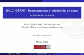 [0010] DEFAD: Representación y tabulación de datos ...gauss.inf.um.es/.../materiales/tabulaR_sesion2-2-ManipulacionDatos.pdf · [0010] DEFAD: Representación y tabulación de datos