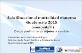 Sala Situacional mortalidad materna Guatemala 2015epidemiologia.mspas.gob.gt/files/Publicaciones/Semanas Situacional... · No. De casos de muertes de mujeres en edad fértil, ...