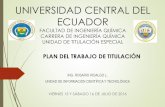 UNIVERSIDAD CENTRAL DEL ECUADOR - iquce.edu.ec · •Una descripción, más o menos completa, de un determinado fenómeno. INVESTIGACIÓN ... •Verbos en infinitivo. •Ej.: •Determinar