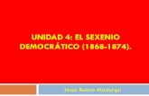 UNIDAD 4: EL SEXENIO DEMOCRÁTICO (1868-1874). · unidad 4: el sexenio democrÁtico (1868-1874). jesús bueno madurga i. la revoluciÓn de 1868 ii. el gobierno provisional y la regencia