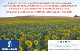 AVANCE DE RESULTADOS EXPERIMENTACIÓN AGRARIA. CENTRO DE ...pagina.jccm.es/agricul/albaladejito/pdf/resultados_campana_2017... · - En el Centro de Investigación Agroforestal de