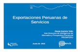 Exportaciones Peruanas de Servicios - cieplan.org · Oferta vinculada a la demanda internacional. Comportamiento de las exportaciones peruanas de servicios - Millones de US$ Crec.