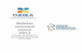 Boletín mensual enero - Consejo de Ciencia y …concytep.puebla.gob.mx/images/docs/boletin_mensual/2013/boletin... · papiroflexia, helicópteros, boligoma, ... la innovación en