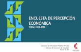 ENCUESTA DE PERCEPCIÓN ECONÓMICA - …cccasanare.co/wp-content/uploads/2017/02/Encuesta-de-Percepción... · 3% 1% Tiendas, supermercados, ... lubricantes y aditivos para vehículos