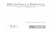 Metafísica y Persona - metyper.commetyper.com/wp-content/uploads/2015/02/MYP_R12_A9_WEB.pdf · ... el aporte de Husserl y las ... Palabras clave: ciencia moderna, razón, saber de