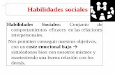 Habilidades Sociales - MundoCruzRoja · Habilidades sociales. 3 ... COMUNICACIÓN Proceso básico para compartir y expresar nuestras ideas, sentimientos, ... definir antes de desarrollar,