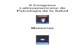 II Congreso Latinoamericano de Psicología de la Salud · - MATURANA, H, VARELA, F. El Árbol del Conocimiento. Universitaria, Santiago, 1996 ... Plan de capacitación a profesionales