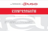 comparación loe-lomce - FEUSO-Andalucía – … · 2013-06-09 · de la enseñanza primaria, que ya se había alcanzado en algunos países a finales del siglo ... federación de